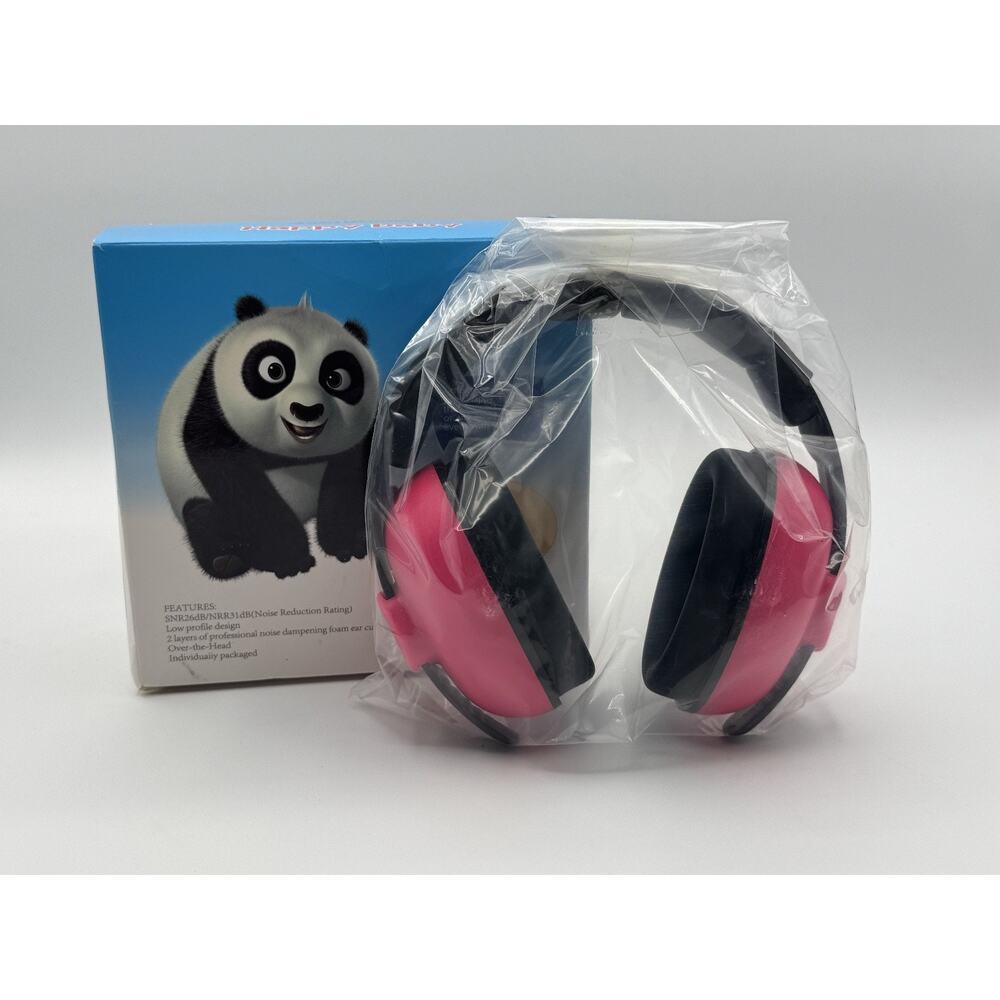 Happy Baby Safety Adjustable Ear Muffs Hearing Protection 0-3yrs Hot Pink SEALED